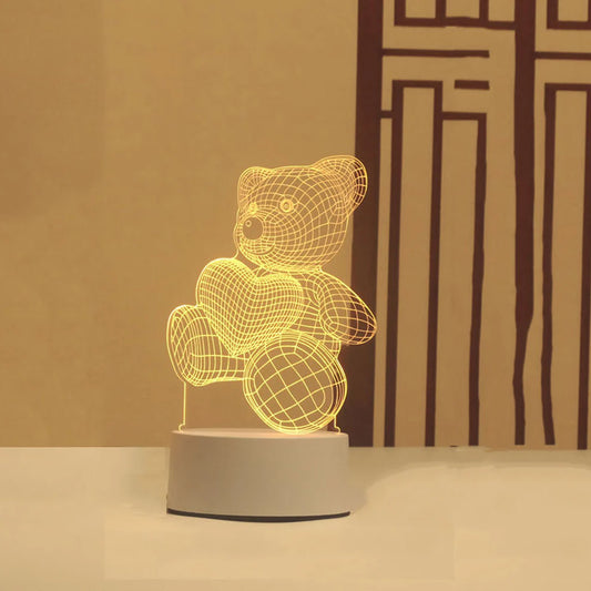 3D Teddy Bear Night Lamp