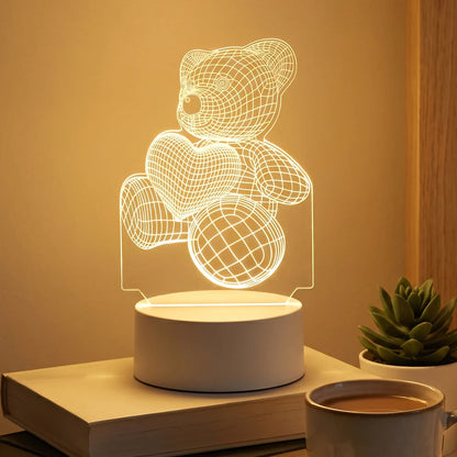 3D Teddy Bear Night Lamp